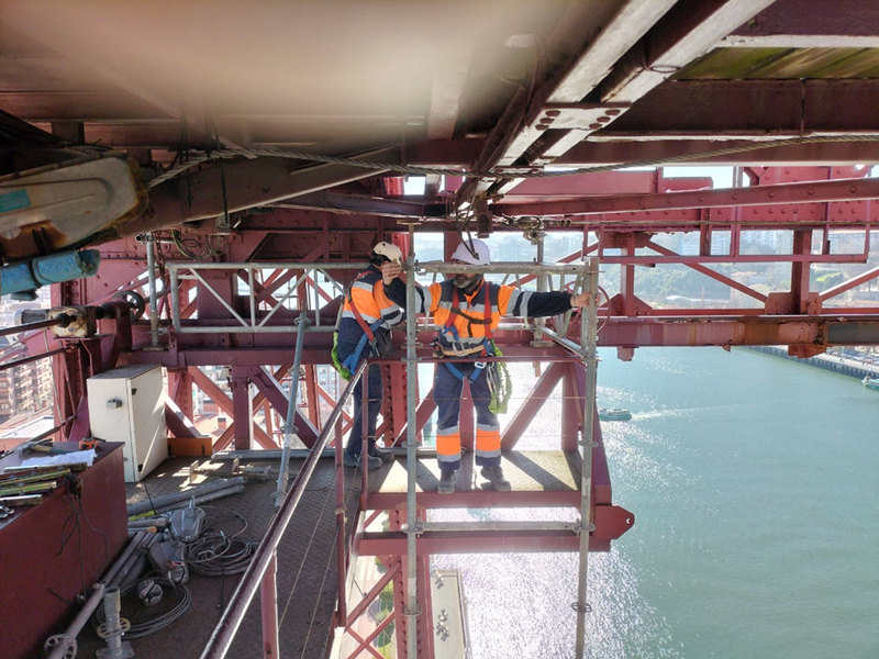 Montaje Andamio Puente Bizkaia Meccano